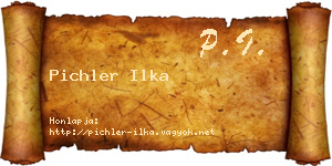 Pichler Ilka névjegykártya
